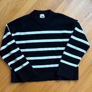 Black and White Striped Sweater